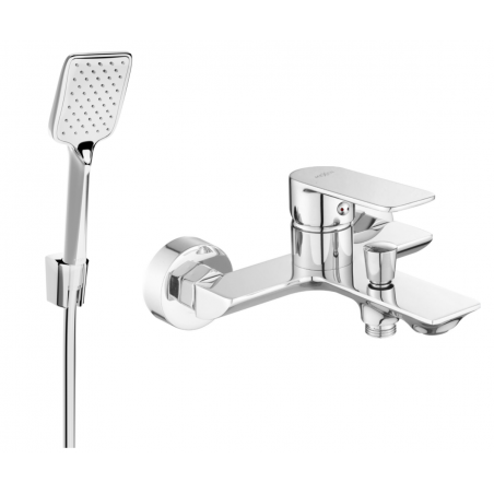 Mexen Alexa R62 rubinetto per vasca con set doccia, cromo - 7123R62-00