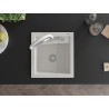 Mexen Vito fregadero de granito 1-cámara con grifo de cocina Duo, blanco - 6503-20-671701-02