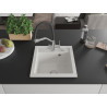 Mexen Vito 1-Kammer Granitspüle mit Duo Küchenarmatur, weiß - 6503-20-671701-07