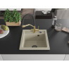 Mexen Vito 1-kom Schuursponzig Granieten Gootsteen met Duo Keukenkraan, Beige - 6503-69-671701-57-B