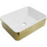 Mexen Catia opbouw wastafel 48 x 38 cm, wit/goud schaalpatroon - 21314808