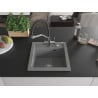 Mexen Vito 1-bowl granite sink with Duo kitchen tap, grey - 6503-71-671701-07