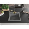 Mexen Vito fregadero de granito de 1 seno con grifo de cocina Duo, gris - 6503-71-671701-57-B