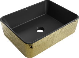 Mexen Catia bänkdiskho 48 x 37 cm, svart matt/guld skalmönster - 21314878