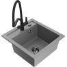 Mexen Vito lavello in granito ad 1 vasca con miscelatore cucina Duo, grigio - 6503-71-671701-70-B