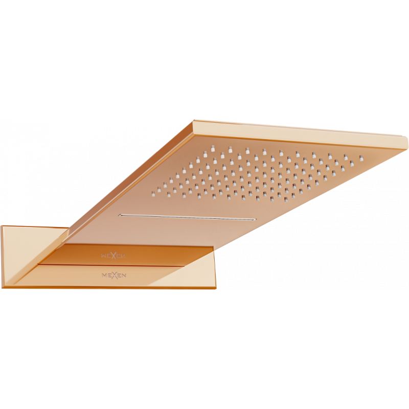 Mexen Waterfall takdusch slim 50 x 22 cm, roséguld - 79190-60