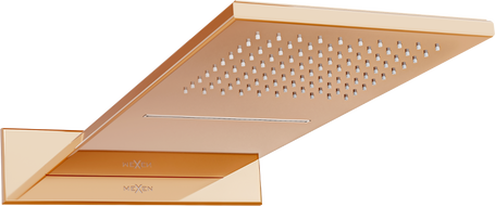 Mexen Waterfall tuš slim 50 x 22 cm, ružičasto zlato - 79190-60