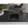 Mexen Vito 1-bowl granite kitchen sink with Duo kitchen tap, black - 6503-77-671701-07