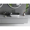 Mexen Rita bovenbouw wastafel 45 x 32 cm, zwart mat/zilver lijnen patroon - 21084573