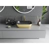 Mexen Rita opzetwastafel 45 x 32 cm, zwart mat/gouden lijnpatroon - 21084577