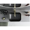 Mexen Rita countertop washbasin 45 x 32 cm, black matte/gold pattern lines - 21084577