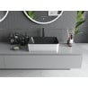 Mexen Catia countertop washbasin 48 x 37 cm, black matte/silver line pattern - 21314873