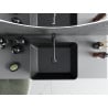 Mexen Catia countertop sink 48 x 37 cm, black matte/silver line pattern - 21314873