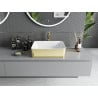 Mexen Catia Aufsatzwaschbecken 48 x 37 cm, weiß/gold - 21314806