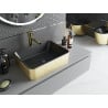 Mexen Catia lavabo de sobreencimera 48 x 37 cm, negro mate/líneas doradas - 21314877