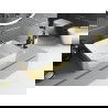 Mexen Catia Aufsatzwaschbecken 48 x 38 cm, weiß/gold Muster Linien - 21314817