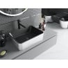 Mexen Catia countertop sink 48 x 37 cm, black matte/silver line pattern - 21314873