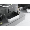 Mexen Catia opbouwwastafel 48 x 37 cm, zwart mat/zilveren lijnpatroon - 21314873