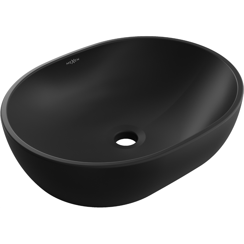 Mexen Viki lavabo à poser 48 x 35 cm, noir mat - 21054885
