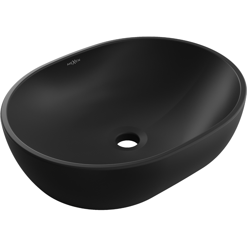 Mexen Viki lavabo da appoggio 48 x 35 cm, nero opaco - 21054885