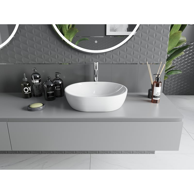 Mexen Viki countertop washbasin 48 x 35 cm, white - 21054800