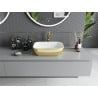 Mexen Rita Aufsatzwaschbecken 45 x 32 cm, weiß/gold - 21084506