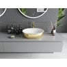 Mexen Viki Aufsatzwaschbecken 48 x 35 cm, weiß/gold - 21054806