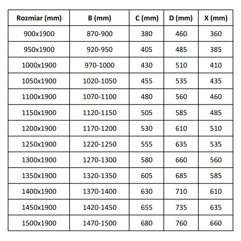 Mexen Apia Schiebetüren 140 cm, transparent, schwarz - 845-140-000-70-00