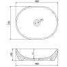Mexen Viki opzetwastafel 48 x 35 cm, matzwart/goud rasterpatroon - 21054879