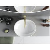 Mexen Viki opbouwwasbak 48 x 35 cm, wit/goud patroon lijnen - 21054817
