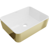 Mexen Catia lauapealne valamu 48 x 37 cm, valge/kuldne - 21314806