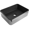Mexen Catia countertop washbasin 48 x 37 cm, black matte/silver scale pattern - 21314872