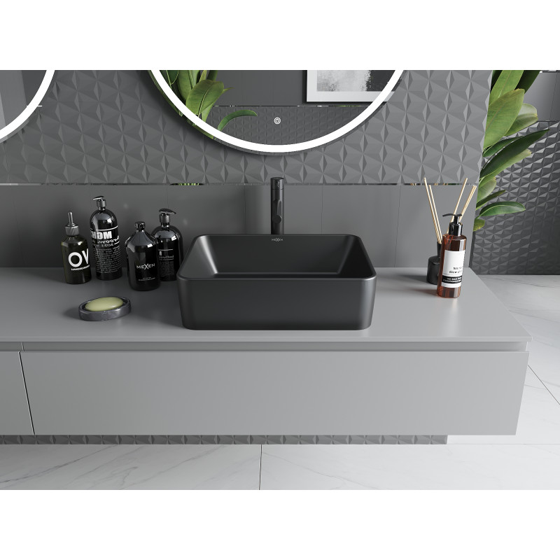 Mexen Catia Aufsatzwaschbecken 48 x 37 cm, mattschwarz - 21314885