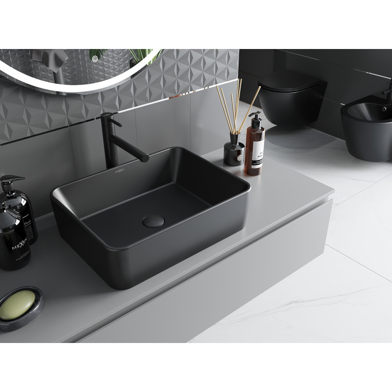 Mexen Catia Aufsatzwaschbecken 48 x 37 cm, mattschwarz - 21314885