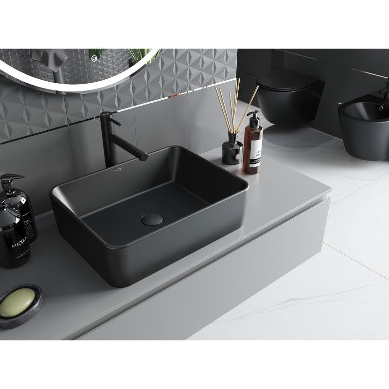 Mexen Catia countertop washbasin 48 x 37 cm, black matte - 21314885