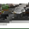 Mexen Mario Granitspüle 2-Kammer mit Küchenarmatur Duo, schwarz - 6504-77-671701-57-B