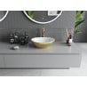 Mexen Elza lavabo à poser 40 x 33 cm, blanc/or motif écaille - 21014008