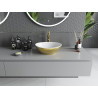 Mexen Elza lavabo sobre encimera 40 x 33 cm, blanco/dorado patrón escamas - 21014008