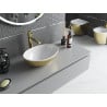 Mexen Elza lavabo à poser 40 x 33 cm, blanc/or motif écaille - 21014008