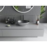 Mexen Elza Aufsatzwaschbecken 40 x 33 cm, Schwarz matt/Silber Schuppenmuster - 21014022