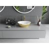 Mexen Elza lavabo de sobreponer 40 x 33 cm, blanco/dorado - 21014006