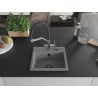 Mexen Milo 1-bowl granite sink with Duo kitchen tap, grey - 6505-71-671701-07-B