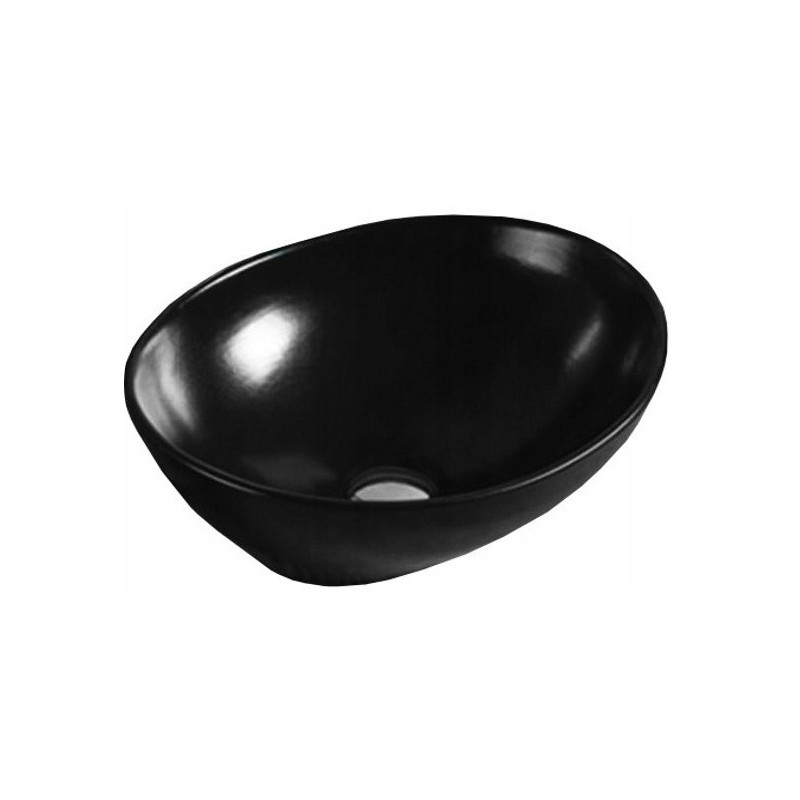 Mexen Elza lavabo sobre encimera 40 x 33 cm, negro brillante - 21014070