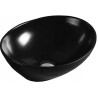 Mexen Elza opbouwwasbak 40 x 33 cm, zwarte glans - 21014070