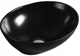 Mexen Elza Aufsatzwaschbecken 40 x 33 cm, schwarz glänzend - 21014070