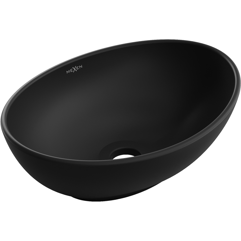 Mexen Elza lavabo sobreencimera 40 x 33 cm, negro mate - 21014085