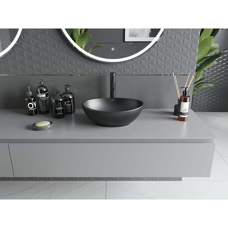 Mexen Elza umivaonik na pultu 40 x 33 cm, crna mat - 21014085