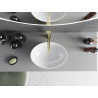 Mexen Elza lavabo sobre encimera 40 x 33 cm, patrón blanco/dorado líneas - 21014017