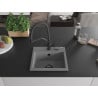 Mexen Milo 1-bowl Granite Kitchen Sink with Duo Tap, Grey - 6505-71-671701-70-B