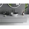 Mexen Elza countertop basin 40 x 33 cm, black matte/silver line pattern - 21014023
